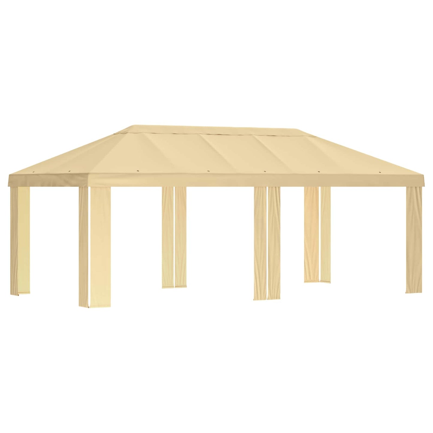 vidaXL Κάλυμμα Γκαζebo 6 x 3 m Κρεμ Πολυεστέρας 190 gsm