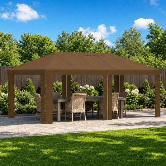 vidaXL Κάλυμμα Γκαζebo 6 x 3 m Taupe Πολυεστέρας 190 gsm