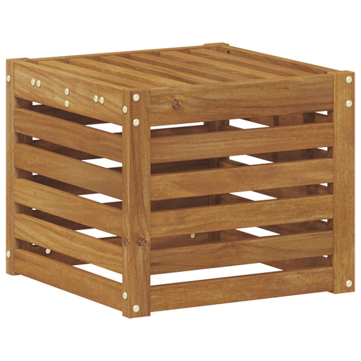vidaXL Παγκάκι Εξωτερικού Χώρου Φυσικό 43 x 43 x 37 εκ