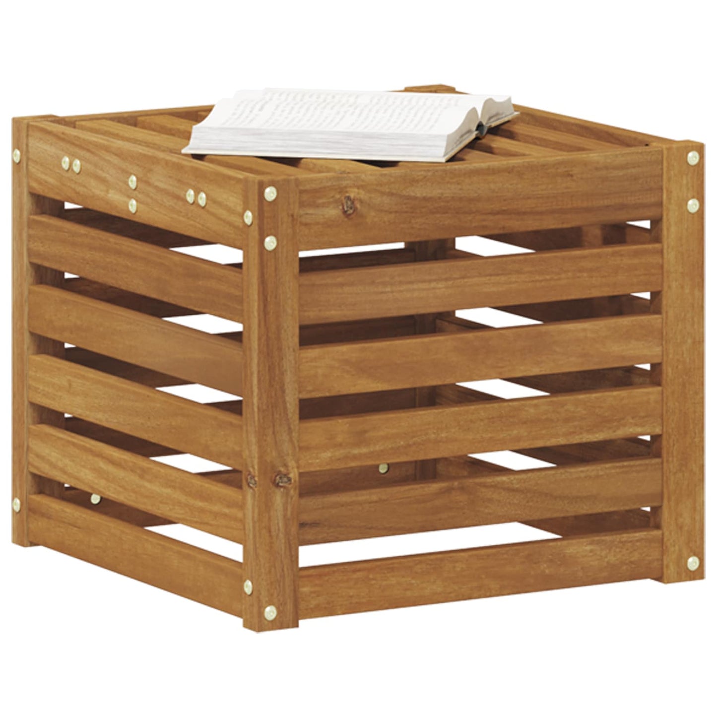 vidaXL Παγκάκι Εξωτερικού Χώρου Φυσικό 43 x 43 x 37 εκ