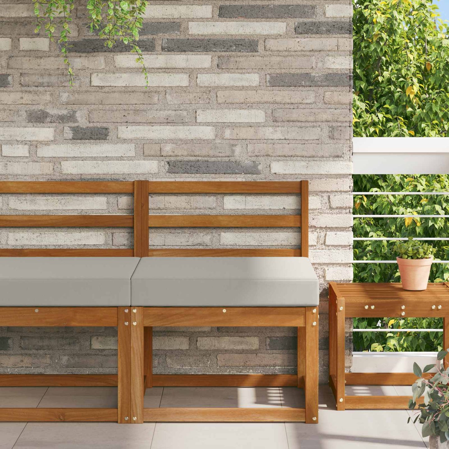 vidaXL Μαξιλάρι Καναπέ Εξωτερικού Χώρου Γκρι 60 x 60 x 8 εκ.
