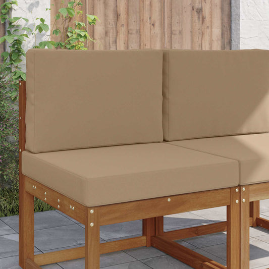 vidaXL Μαξιλάρι Καναπέ Εξωτερικού Χώρου 2 pcs Taupe Πολυεστέρας