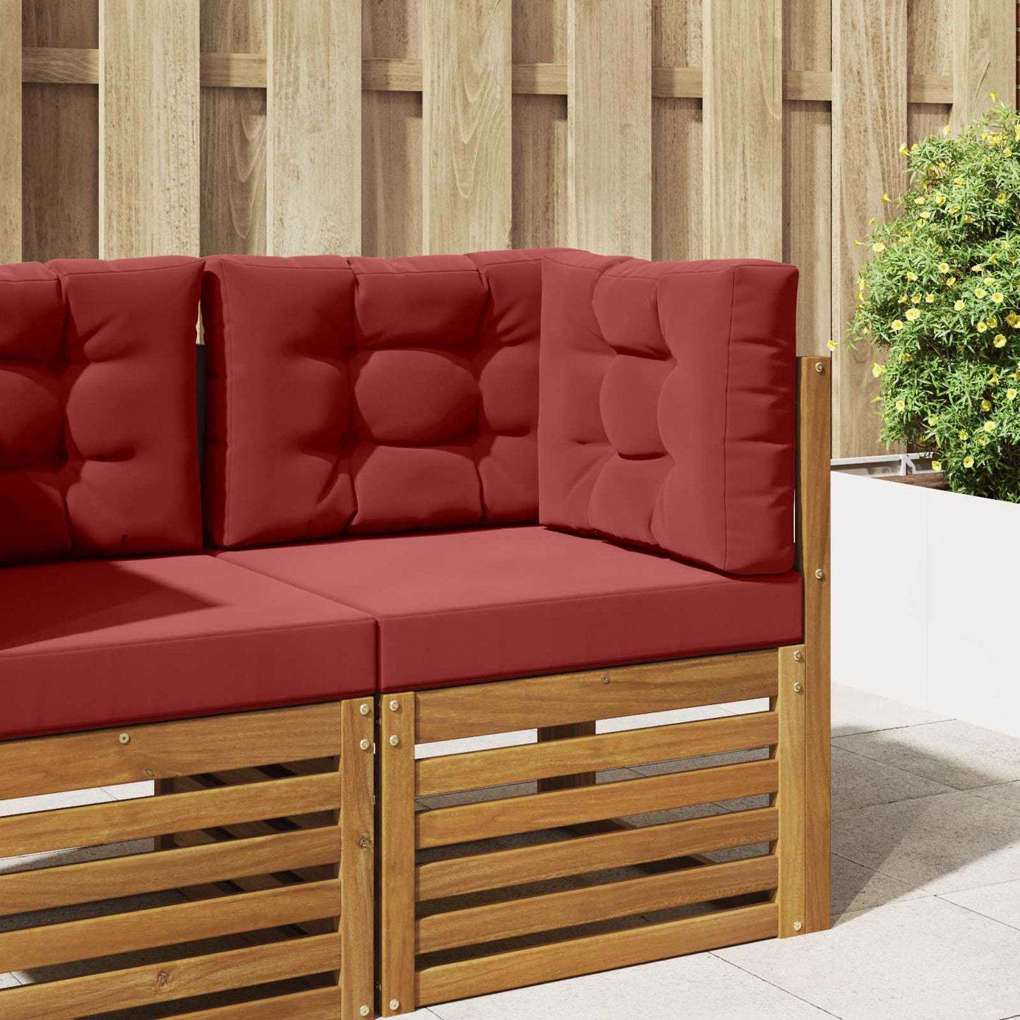 vidaXL Μαξιλάρι Καναπέ Εξωτερικού Χώρου 3 pcs Μπορντό Πολυεστέρας