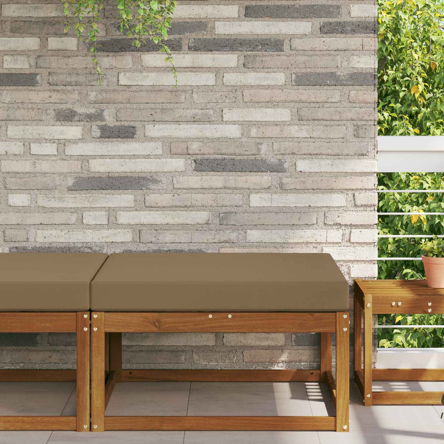 vidaXL Μαξιλάρι Καναπέ Εξωτερικού Χώρου Taupe 80 x 80 x 8 εκ