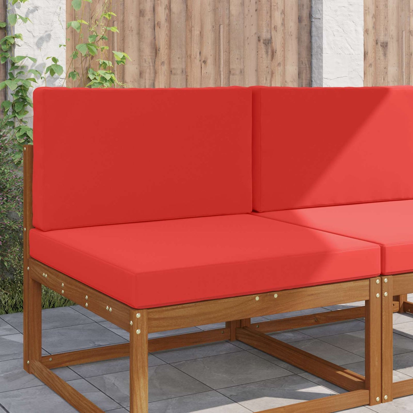 vidaXL Μαξιλάρι Καναπέ Εξωτερικού Χώρου 2 pcs Κόκκινο Πολυεστέρας