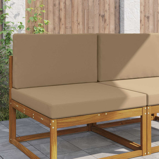 vidaXL Μαξιλάρι Καναπέ Εξωτερικού Χώρου 2 pcs Taupe Πολυεστέρας