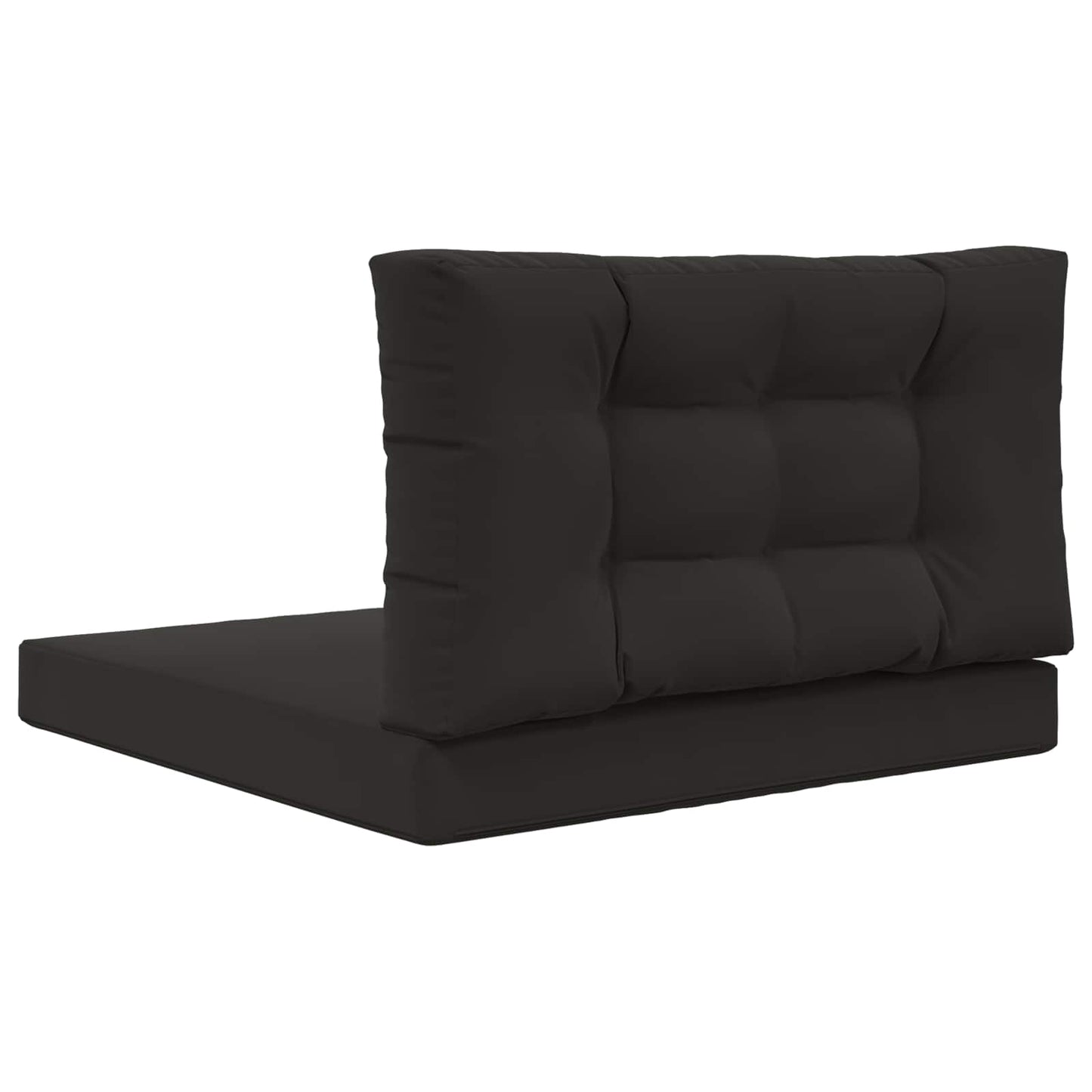 vidaXL Μαξιλάρι Καναπέ Εξωτερικού Χώρου 2 pcs Μαύρο Πολυεστέρας