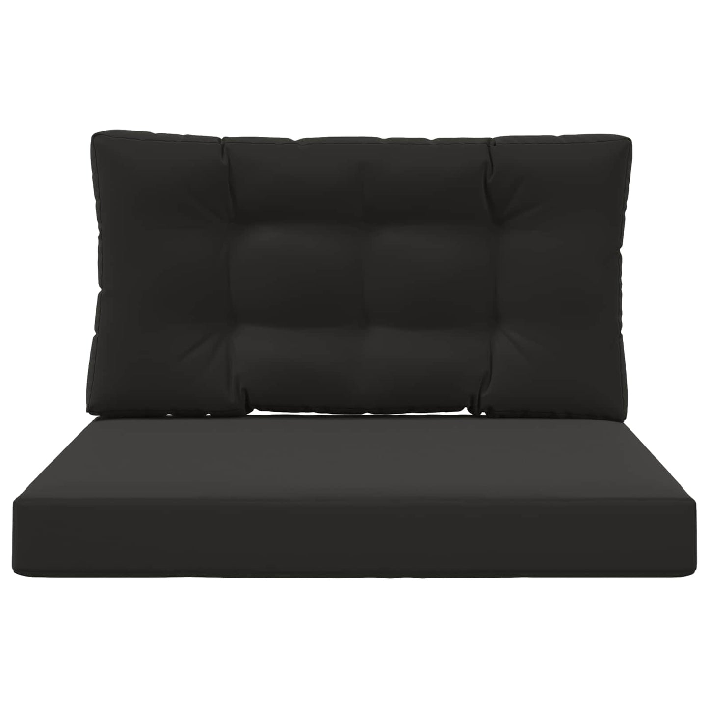 vidaXL Μαξιλάρι Καναπέ Εξωτερικού Χώρου 2 pcs Μαύρο Πολυεστέρας