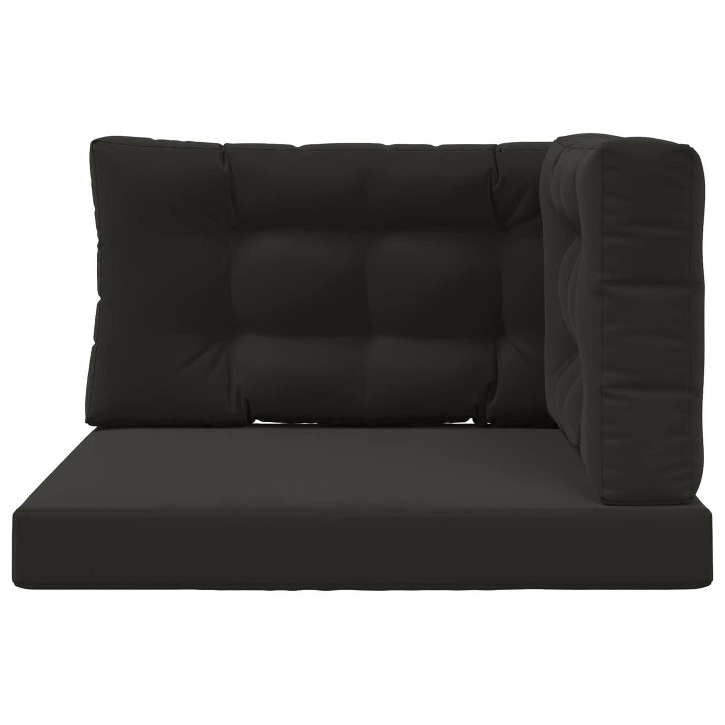 vidaXL Μαξιλάρι Καναπέ Εξωτερικού Χώρου 3 pcs Μαύρο Πολυεστέρας