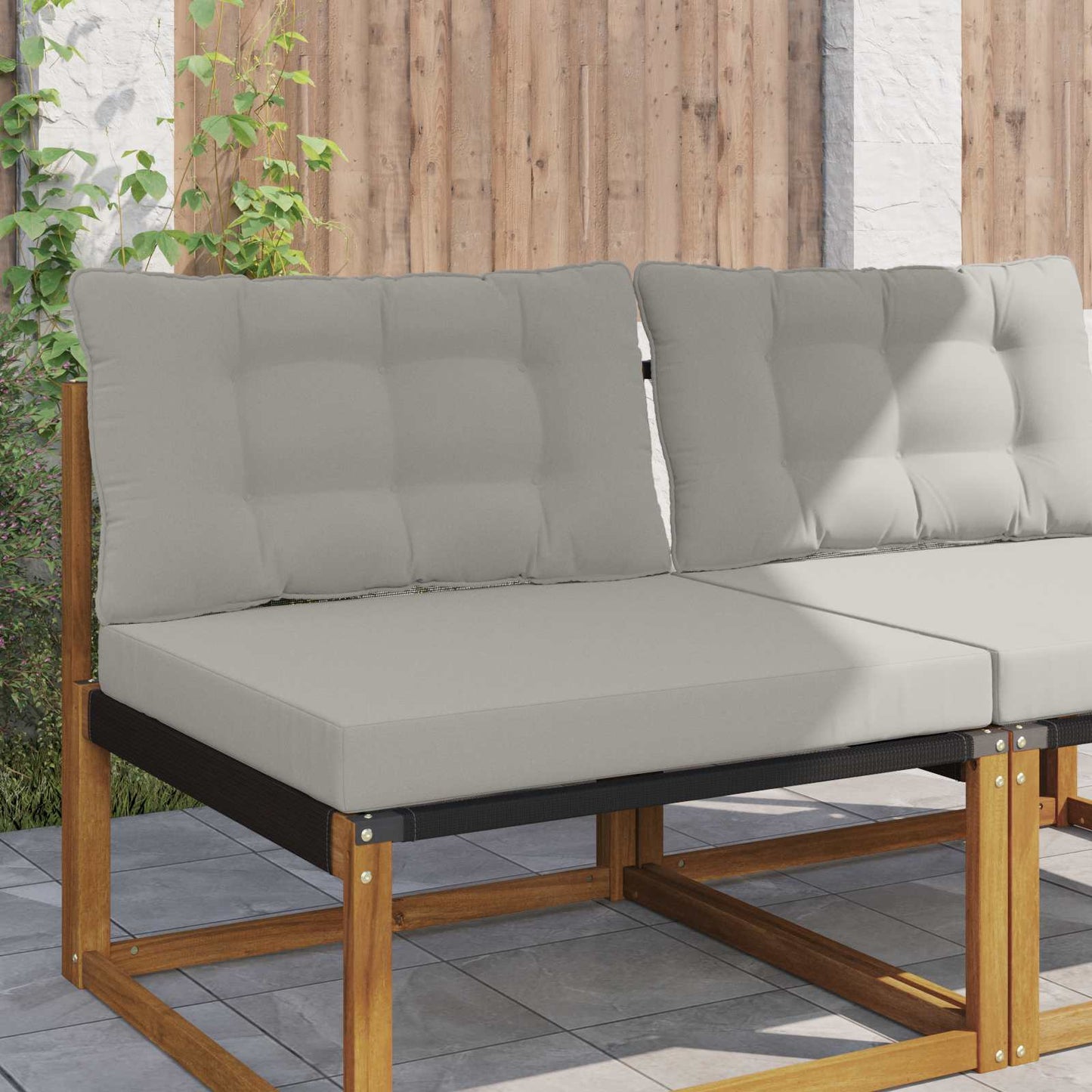 vidaXL Μαξιλάρι Καναπέ Εξωτερικού Χώρου 2 pcs Γκρι Πολυεστέρας