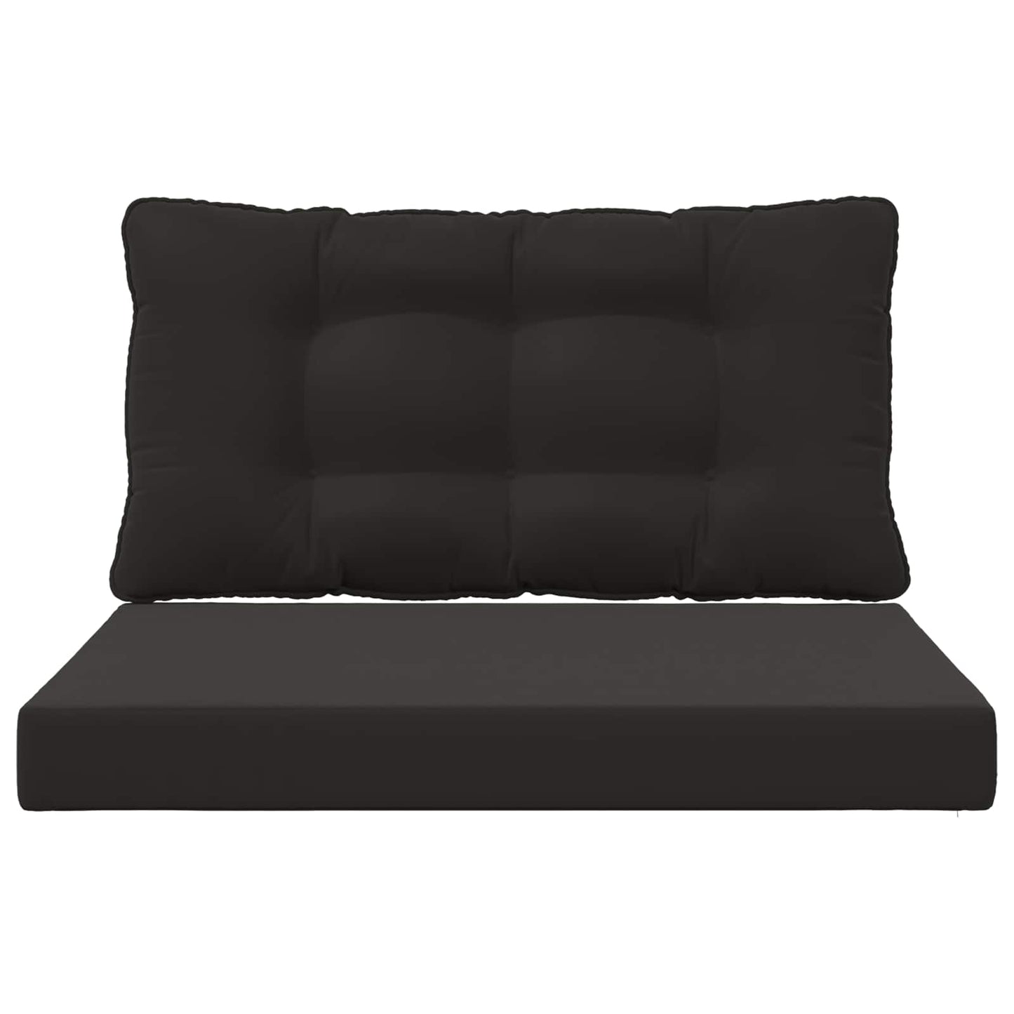 vidaXL Μαξιλάρι Καναπέ Εξωτερικού Χώρου 2 pcs Μαύρο Πολυεστέρας