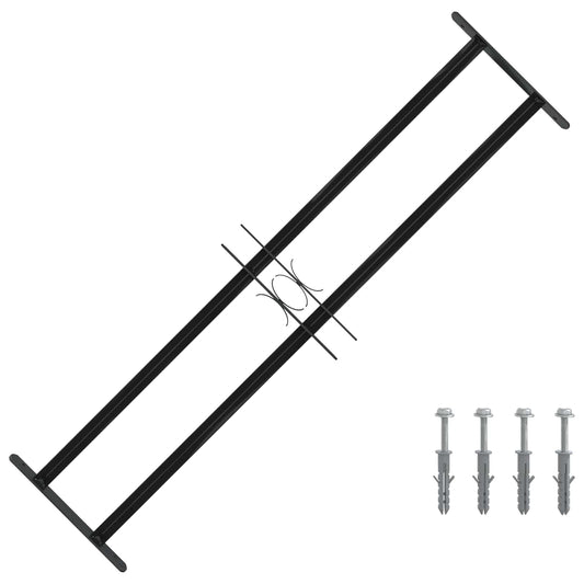 vidaXL Γρίλια Παραθύρου 115 x 30 εκ Χάλυβας με επίστρωση πούδρας Μαύρο