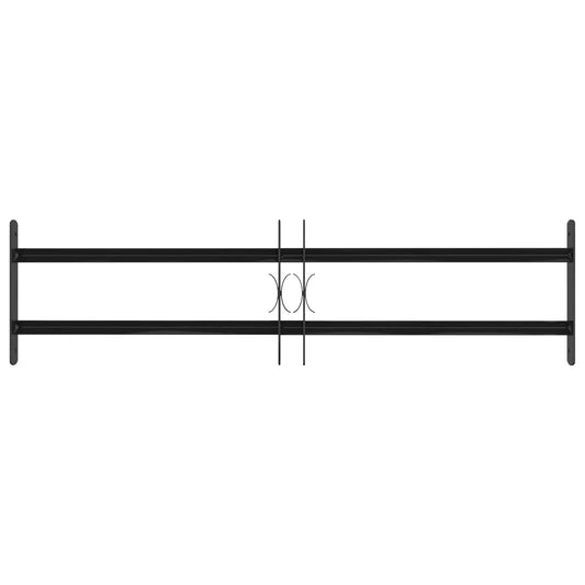vidaXL Γρίλια Παραθύρου 115 x 30 εκ Χάλυβας με επίστρωση πούδρας Μαύρο
