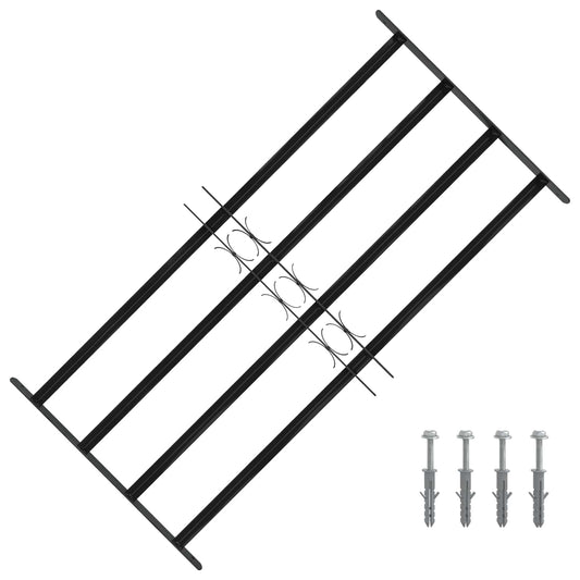 vidaXL Γρίλια Παραθύρου 115 x 60 εκ Χάλυβας με επίστρωση πούδρας Μαύρο