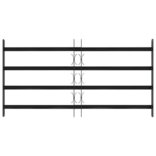vidaXL Γρίλια Παραθύρου 115 x 60 εκ Χάλυβας με επίστρωση πούδρας Μαύρο