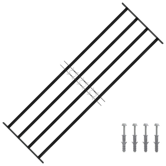 vidaXL Γρίλια Παραθύρου 175 x 60 εκ Χάλυβας με επίστρωση πούδρας Μαύρο