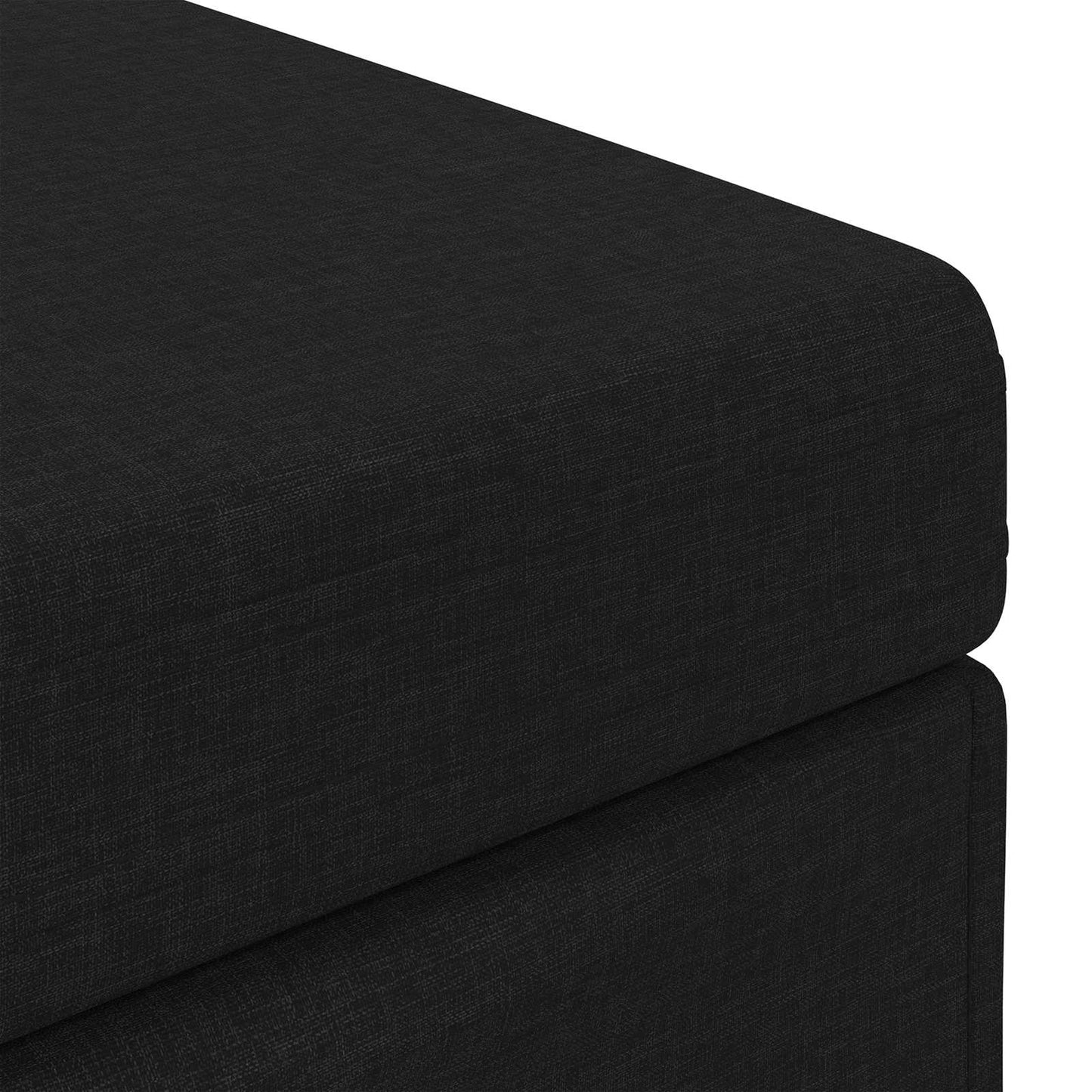 vidaXL Σκαμνί Μαύρο 41 x 41 x 40 εκ Ύφασμα και Επεξεργασμένο Ξύλο