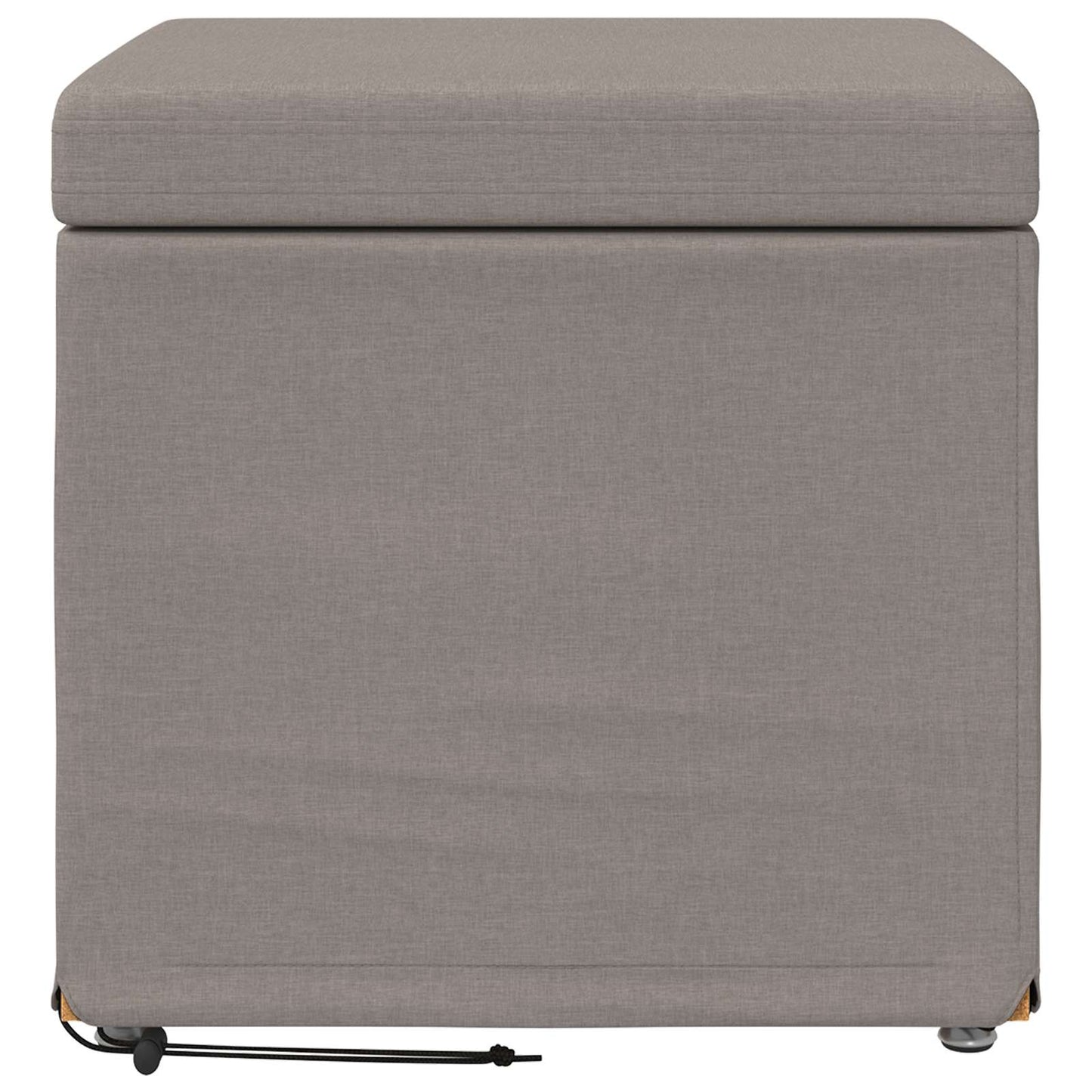 vidaXL Σκαμνί Taupe 41 x 41 x 40 εκ Ύφασμα και Επεξεργασμένο Ξύλο