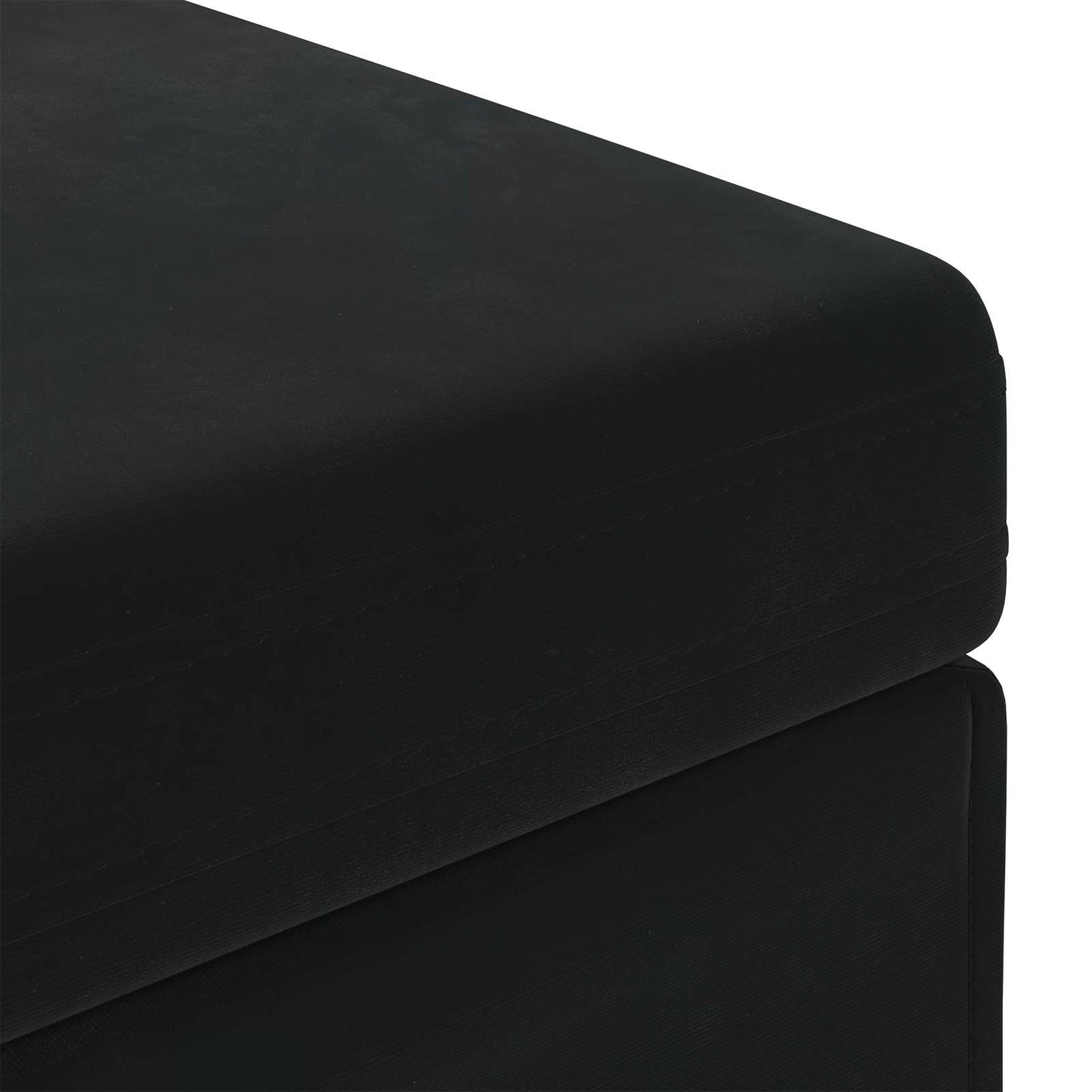 vidaXL Σκαμνί Μαύρο 61 x 41 x 40 εκ Βελούδο και Μηχανικά Ξύλα