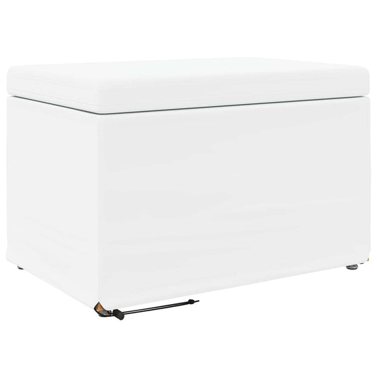 vidaXL Σκαμνί Λευκό 61 x 41 x 40 εκ Ψεύτικο Δέρμα και Μηχανικά Ξύλα