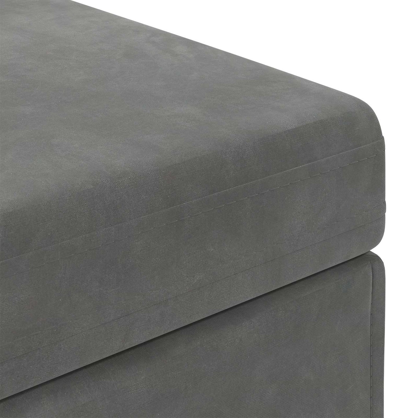 vidaXL Σκαμνί Σκούρο Γκρι 81 x 41 x 40 cm Βελούδο και Μηχανικά Ξύλα