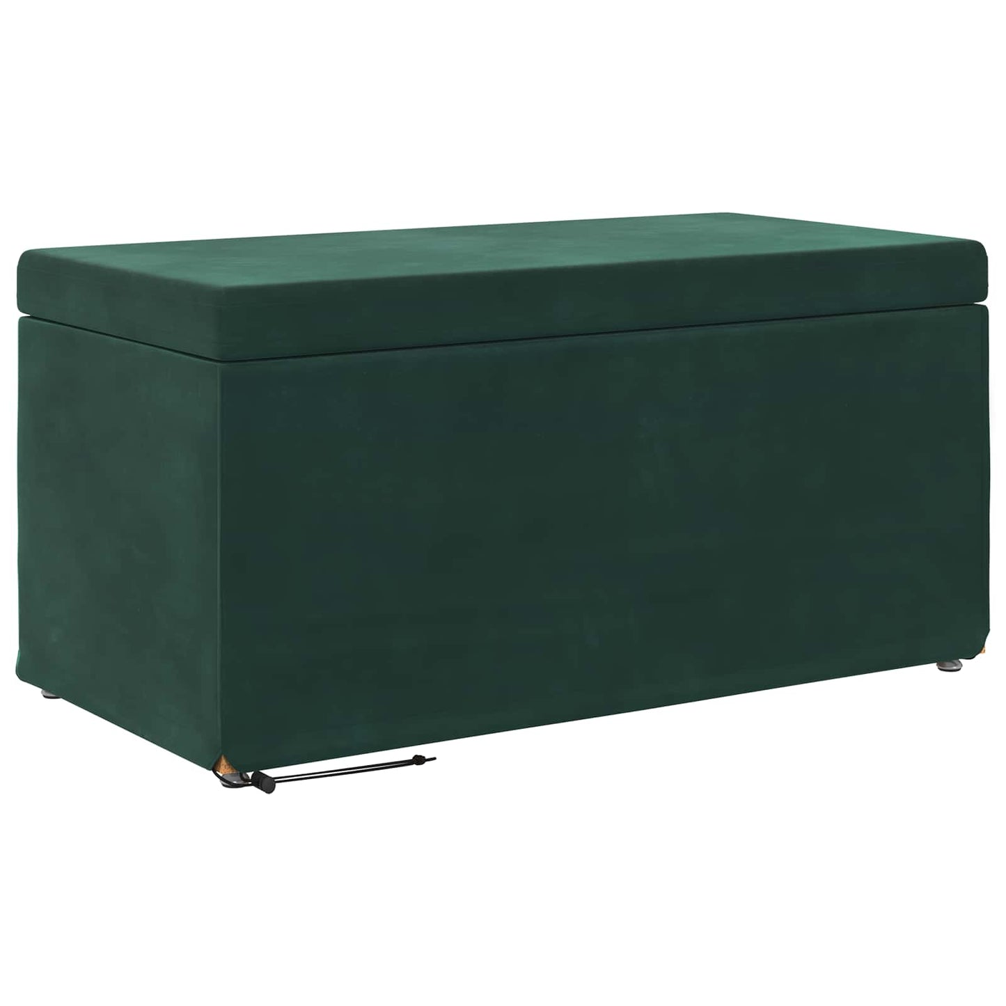 vidaXL Σκαμνί Σκούρο Πράσινο 81 x 41 x 40 cm Βελούδο και Μηχανικά Ξύλα