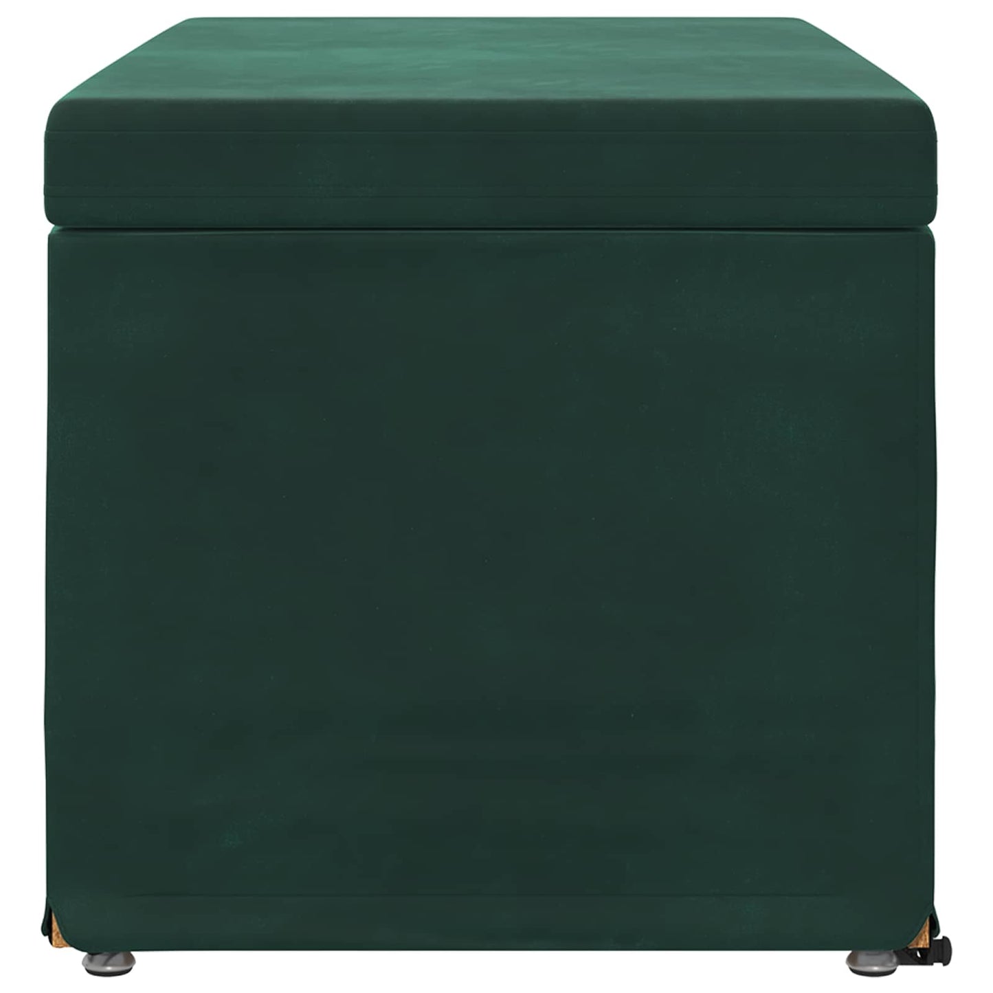 vidaXL Σκαμνί Σκούρο Πράσινο 81 x 41 x 40 cm Βελούδο και Μηχανικά Ξύλα