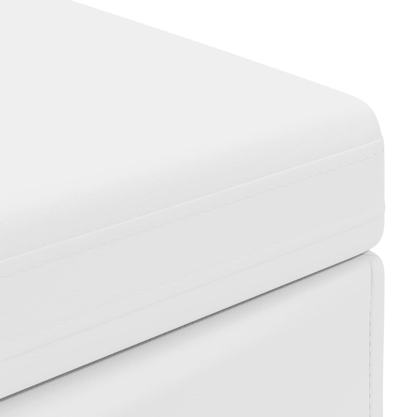 vidaXL Σκαμνί Λευκό 81 x 41 x 40 cm Ψεύτικο Δέρμα και Μηχανικά Ξύλα