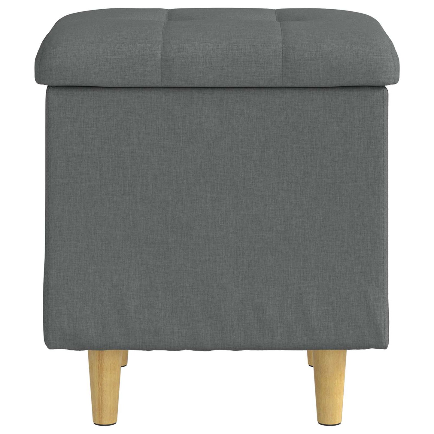 vidaXL Οθωμανικό αποθήκευσης Σκούρο Γκρι 40 x 40 x 45 cm ύφασμα