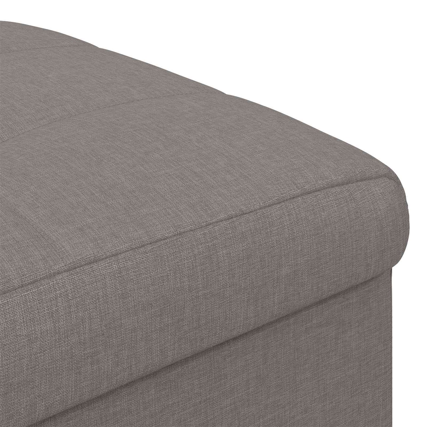 vidaXL Οθωμανικό αποθήκευσης με μαξιλάρι Taupe 40 x 40 x 45 cm ύφασμα