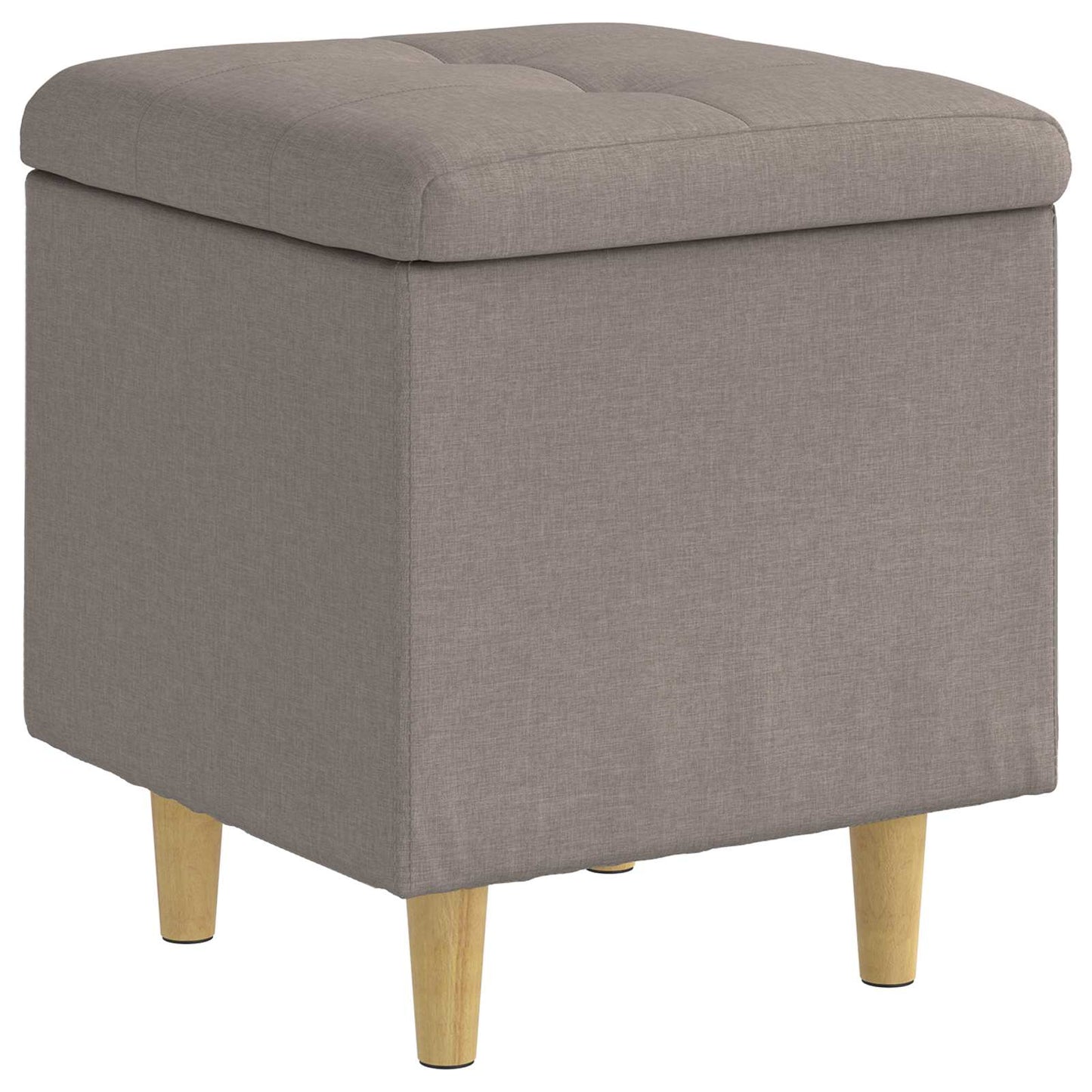 vidaXL Οθωμανικό αποθήκευσης με μαξιλάρι Taupe 40 x 40 x 45 cm ύφασμα