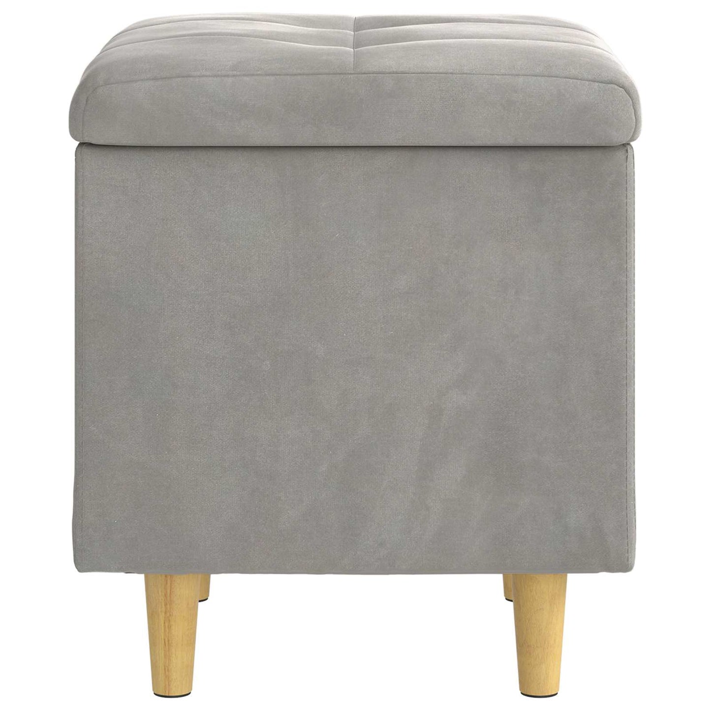 vidaXL Οθωμανικό αποθήκευσης Ανοιχτό γκρι 40 x 40 x 45 cm Βελούδο