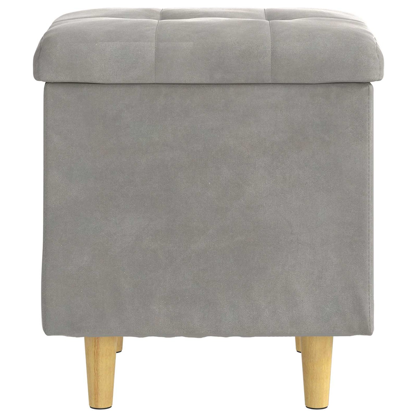 vidaXL Οθωμανικό αποθήκευσης Ανοιχτό γκρι 40 x 40 x 45 cm Βελούδο