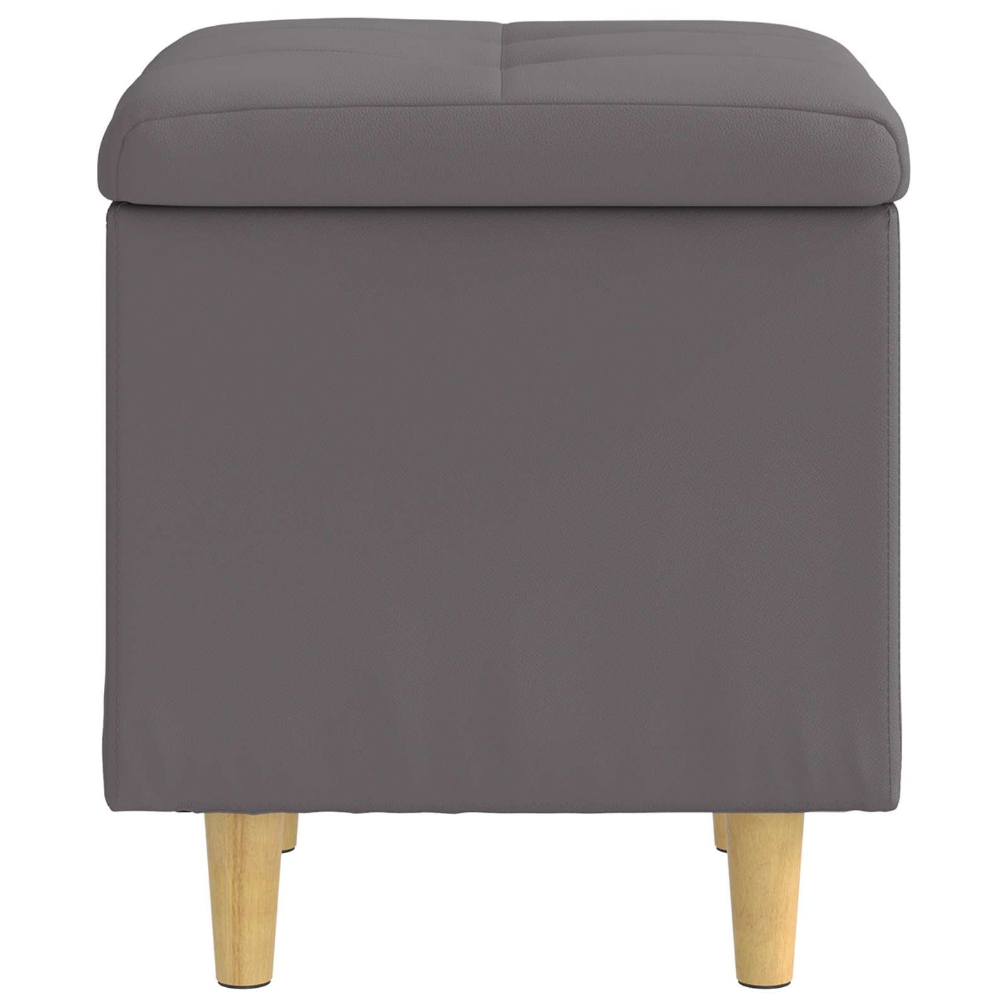 vidaXL Οθωμανικό αποθήκευσης Γκρι 40 x 40 x 45 cm Τεχνητό δέρμα