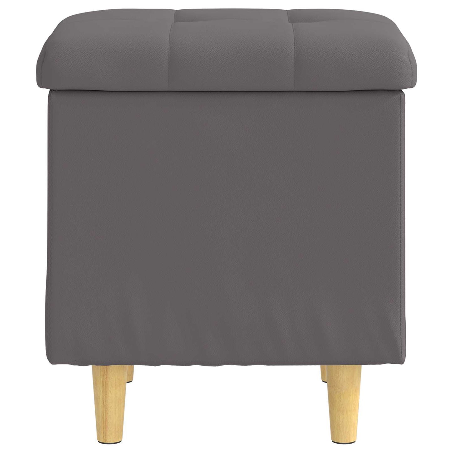 vidaXL Οθωμανικό αποθήκευσης Γκρι 40 x 40 x 45 cm Τεχνητό δέρμα