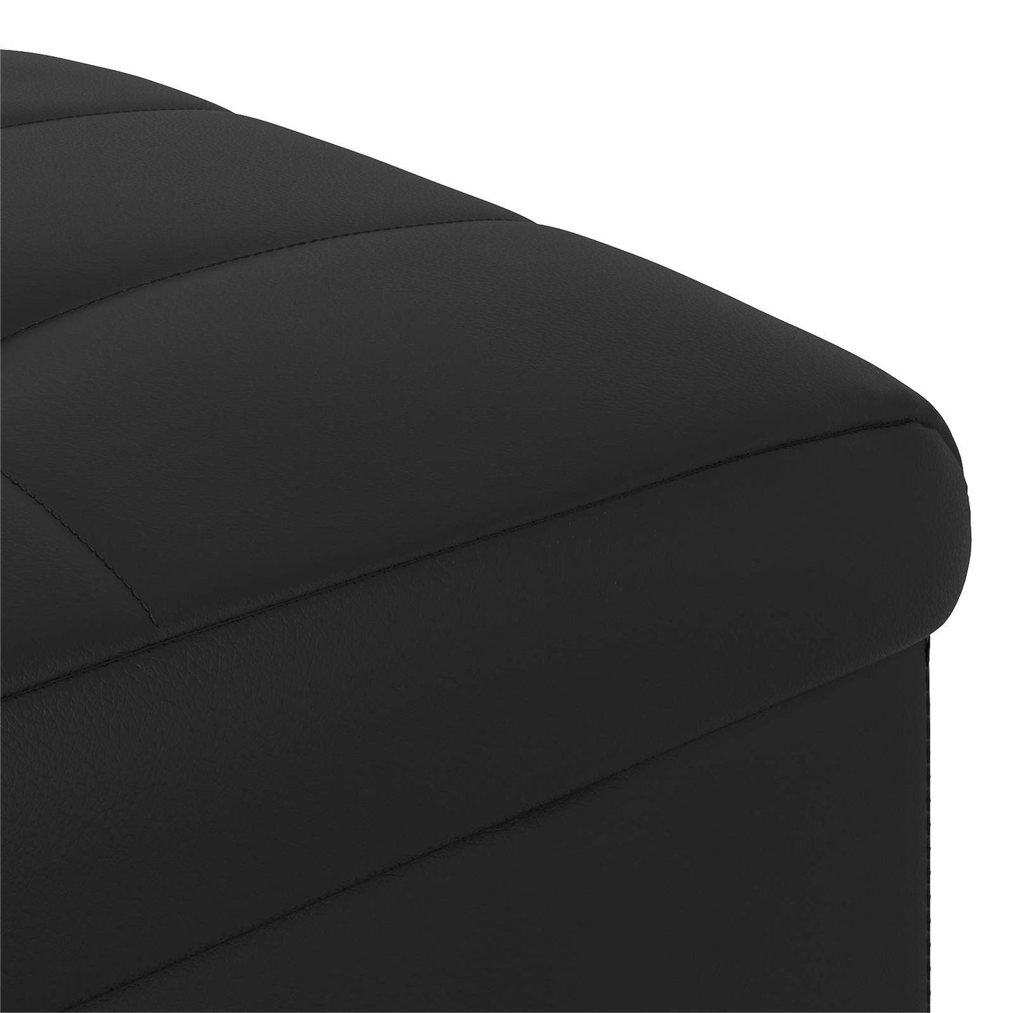 vidaXL Οθωμανικό αποθήκευσης Μαύρο 40 x 40 x 45 cm Τεχνητό δέρμα
