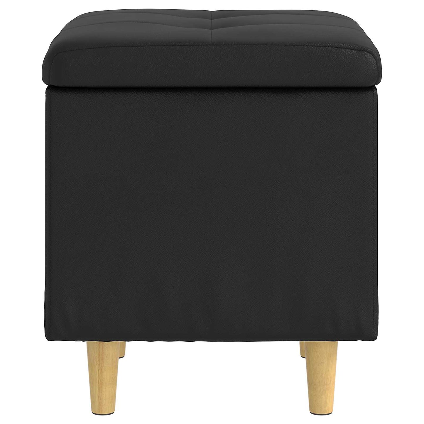 vidaXL Οθωμανικό αποθήκευσης Μαύρο 40 x 40 x 45 cm Τεχνητό δέρμα