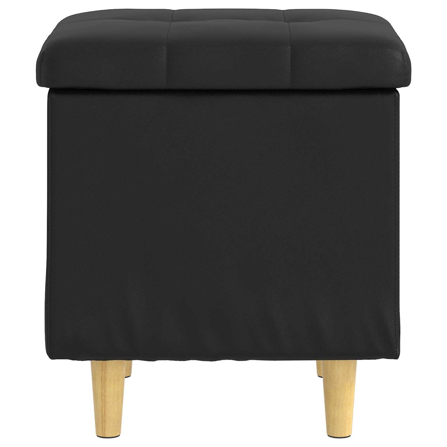 vidaXL Οθωμανικό αποθήκευσης Μαύρο 40 x 40 x 45 cm Τεχνητό δέρμα
