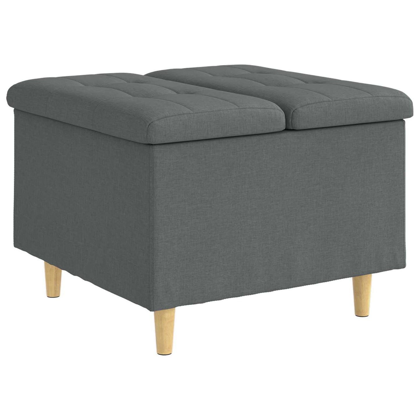 vidaXL Οθωμανικό αποθήκευσης Σκούρο Γκρι 60 x 60 x 45 cm ύφασμα