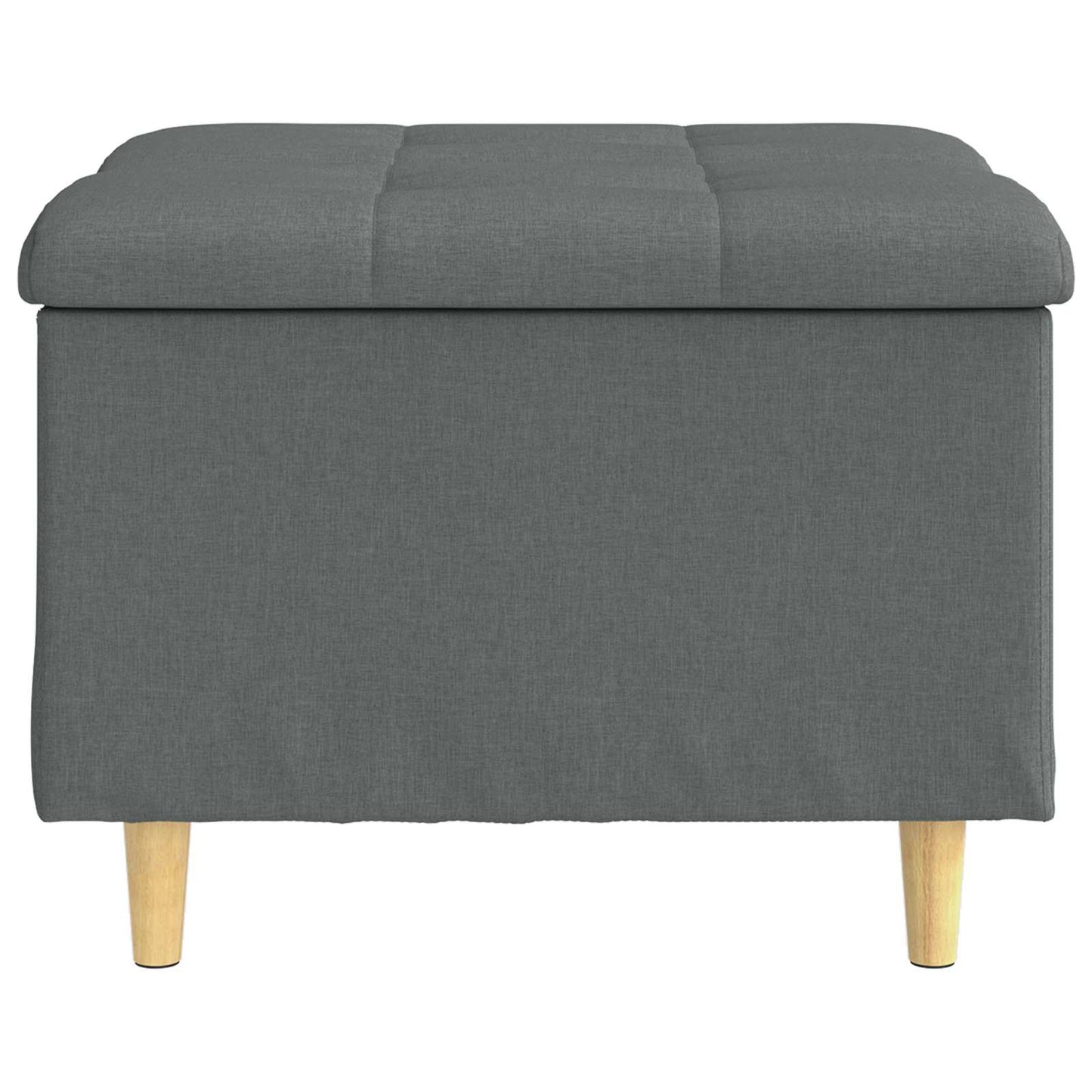 vidaXL Οθωμανικό αποθήκευσης Σκούρο Γκρι 60 x 60 x 45 cm ύφασμα