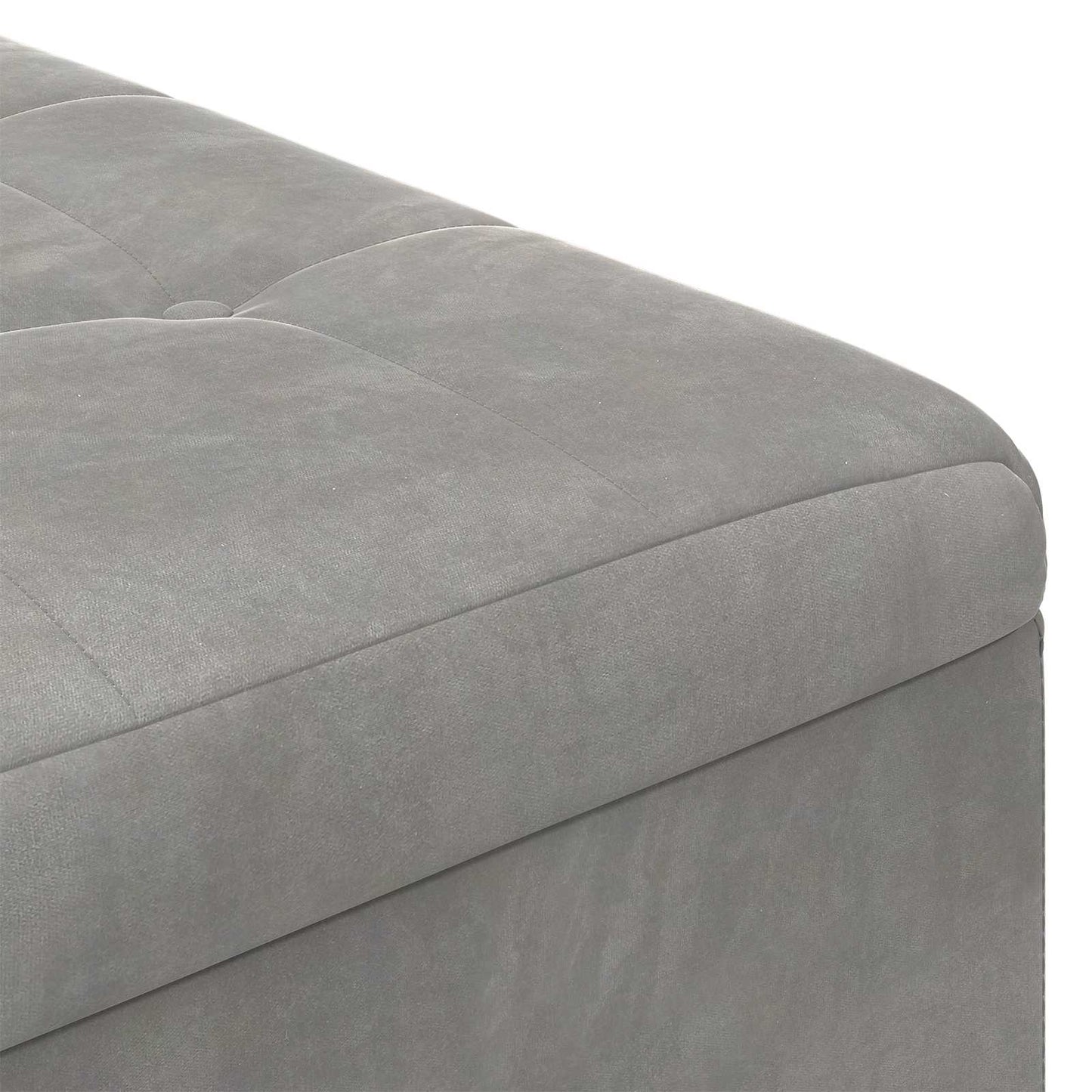 vidaXL Οθωμανικό αποθήκευσης Ανοιχτό γκρι 60 x 60 x 45 cm Βελούδο