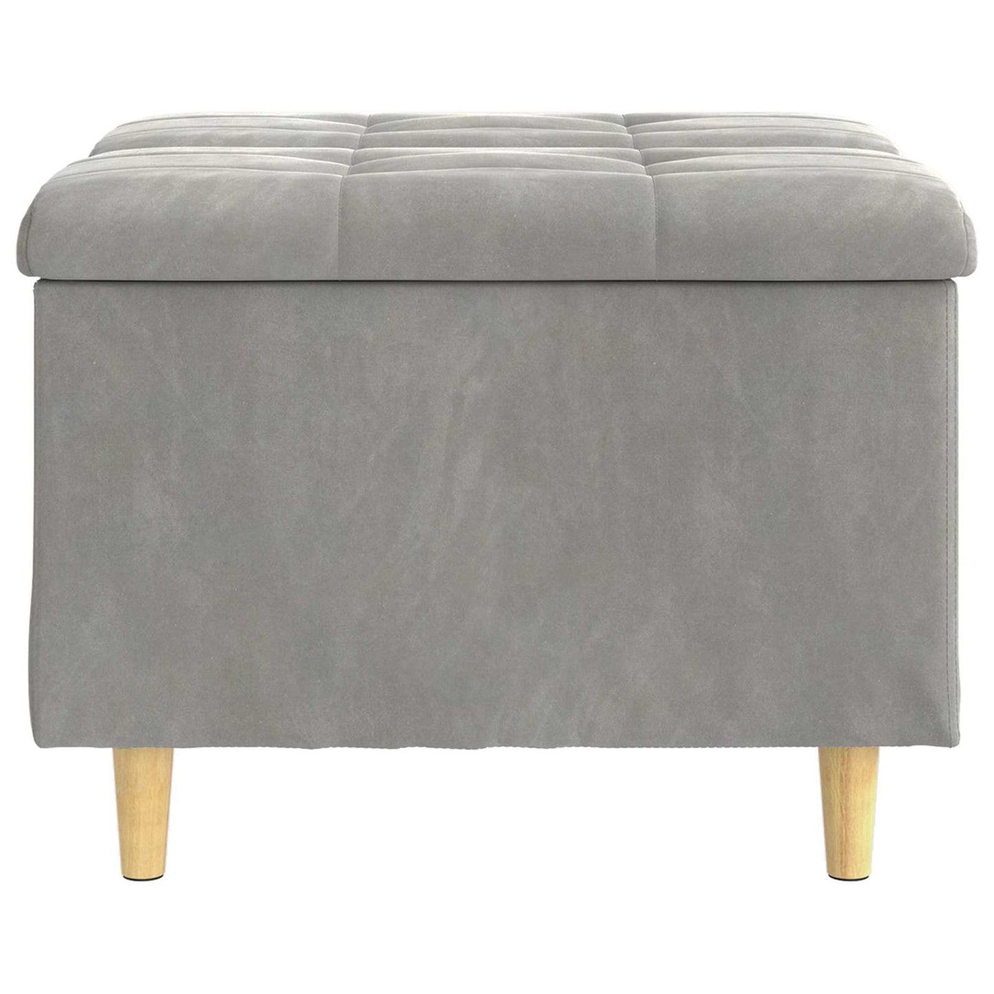 vidaXL Οθωμανικό αποθήκευσης Ανοιχτό γκρι 60 x 60 x 45 cm Βελούδο