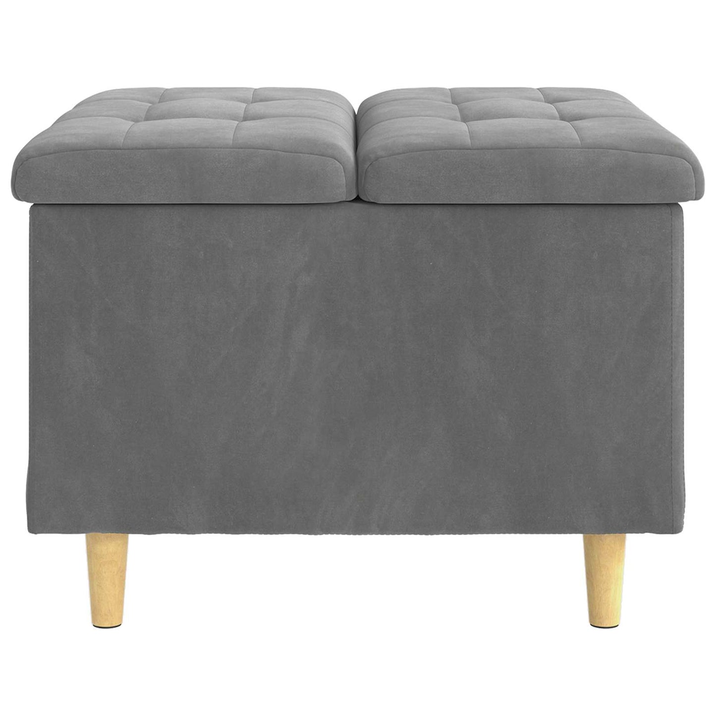 vidaXL Οθωμανικό αποθήκευσης Σκούρο Γκρι 60 x 60 x 45 cm Βελούδο