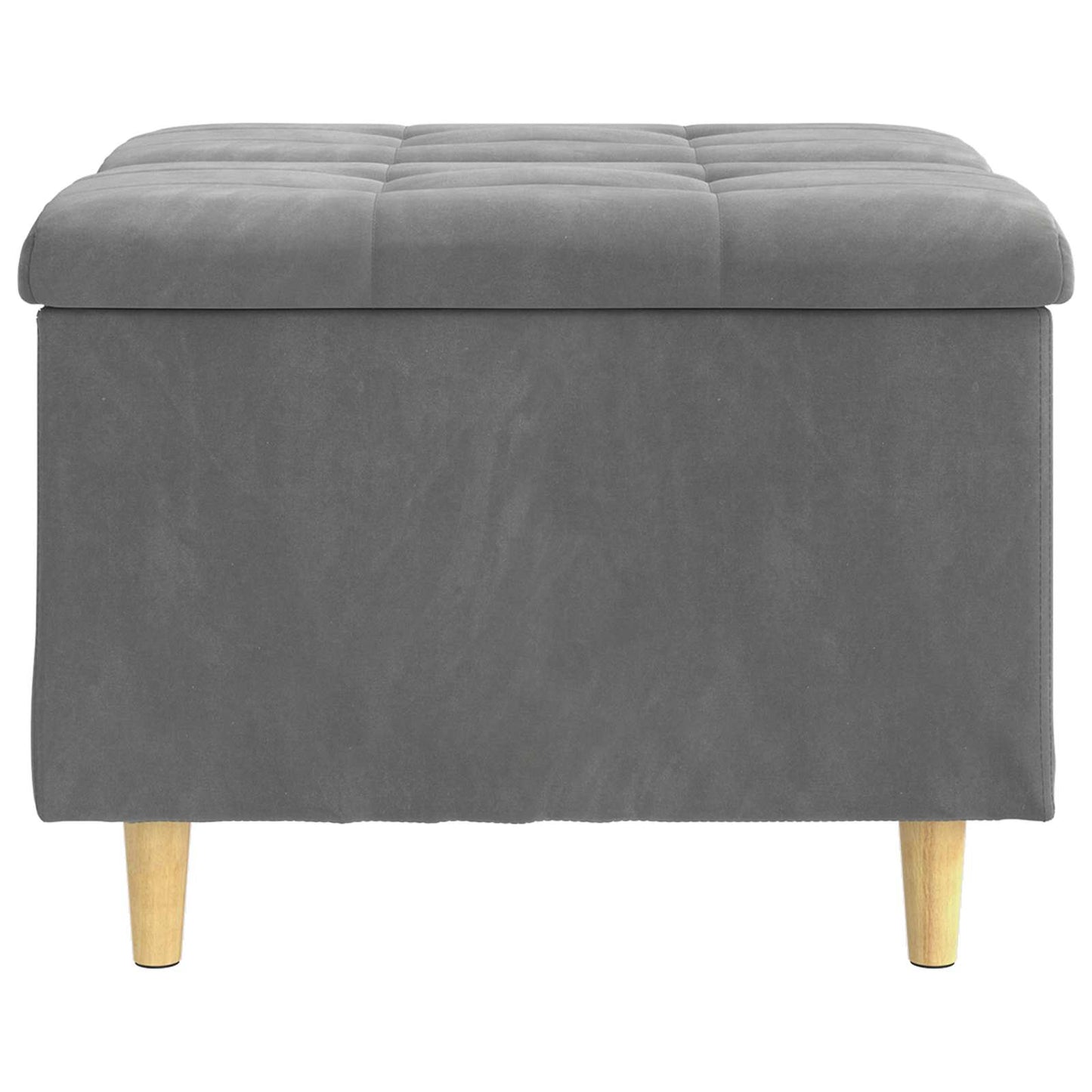 vidaXL Οθωμανικό αποθήκευσης Σκούρο Γκρι 60 x 60 x 45 cm Βελούδο