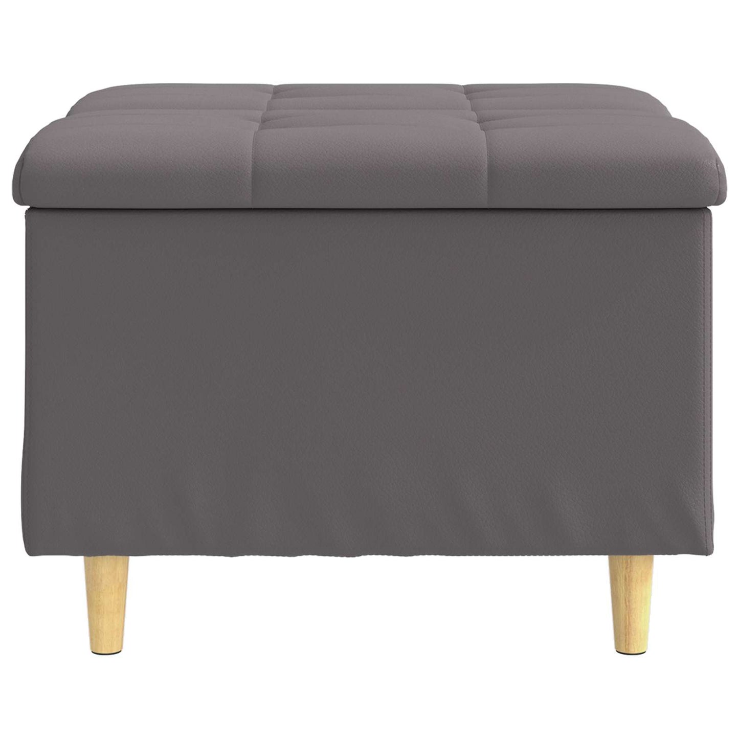 vidaXL Οθωμανικό αποθήκευσης Γκρι 60 x 60 x 45 cm Τεχνητό δέρμα