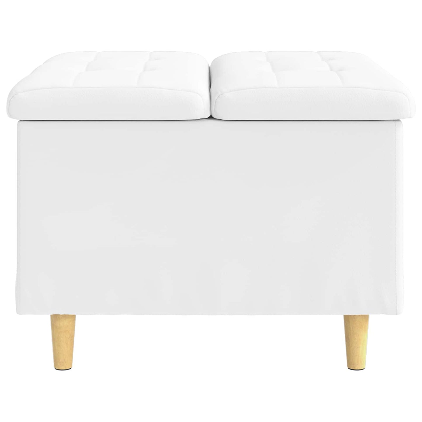 vidaXL Οθωμανικό αποθήκευσης Λευκός 60 x 60 x 45 cm Τεχνητό δέρμα