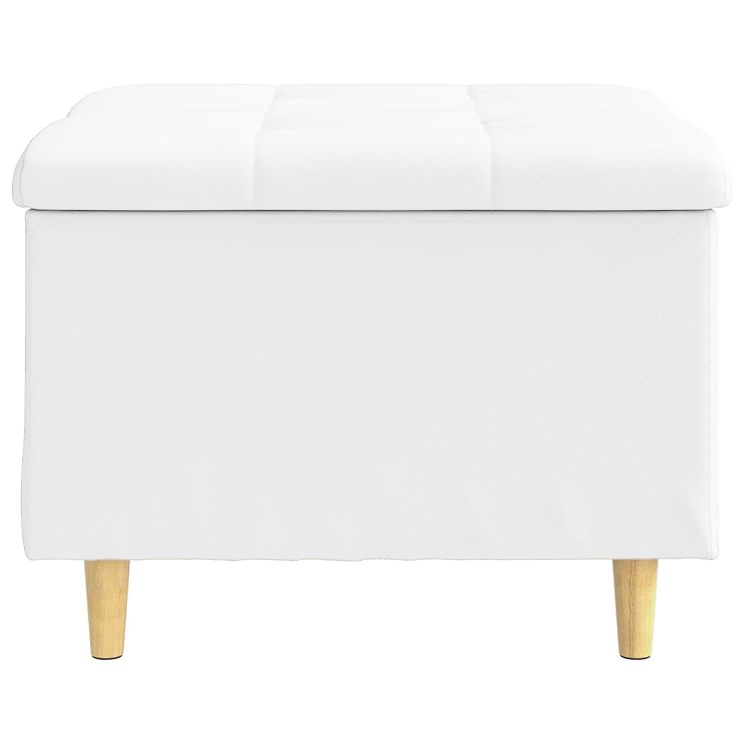 vidaXL Οθωμανικό αποθήκευσης Λευκός 60 x 60 x 45 cm Τεχνητό δέρμα