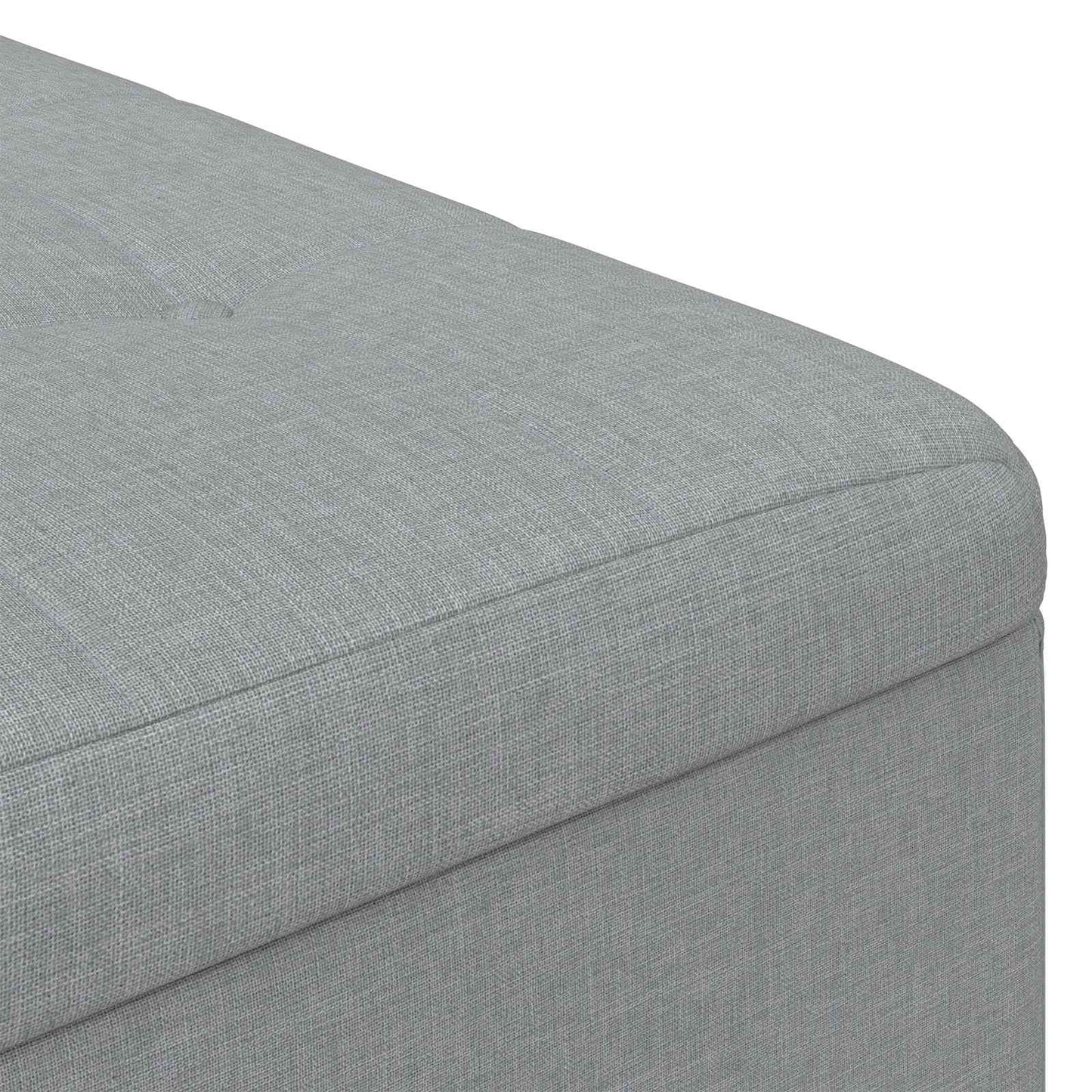 vidaXL Οθωμανικό αποθήκευσης Ανοιχτό γκρι 80 x 80 x 45 cm ύφασμα