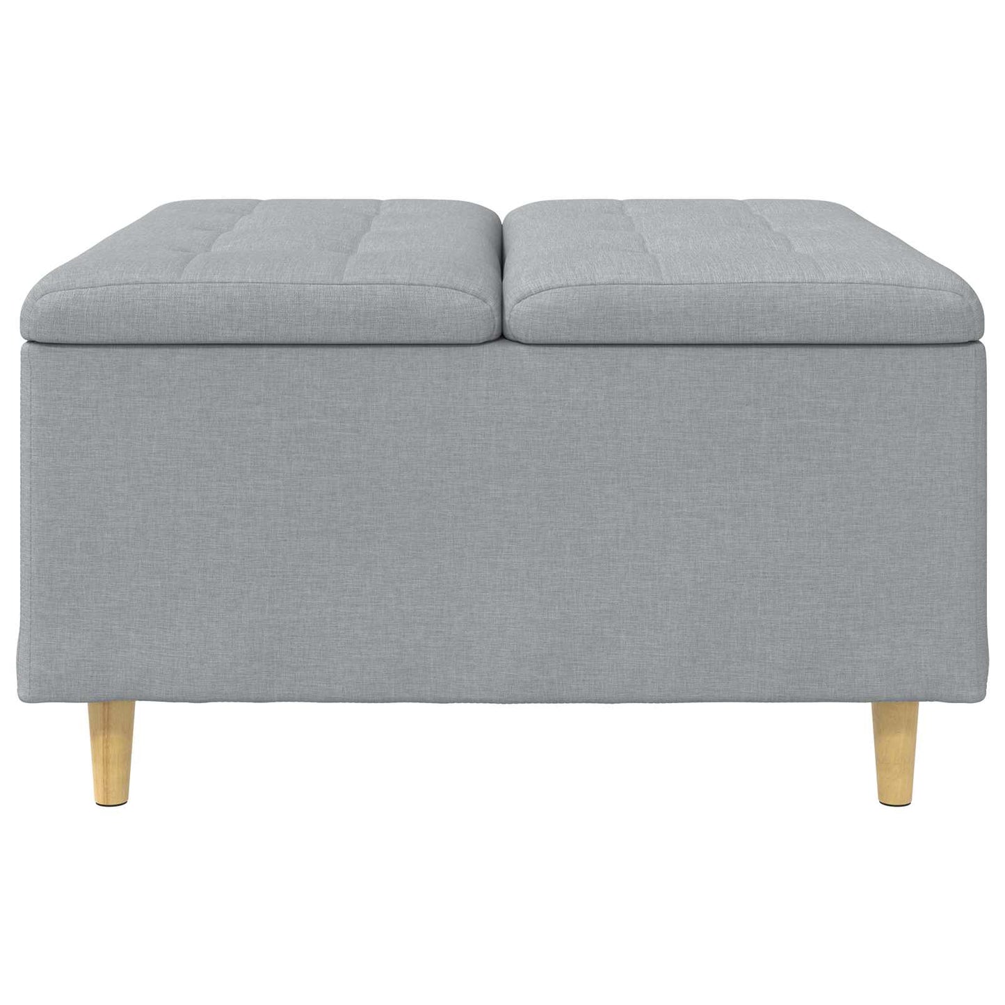 vidaXL Οθωμανικό αποθήκευσης Ανοιχτό γκρι 80 x 80 x 45 cm ύφασμα
