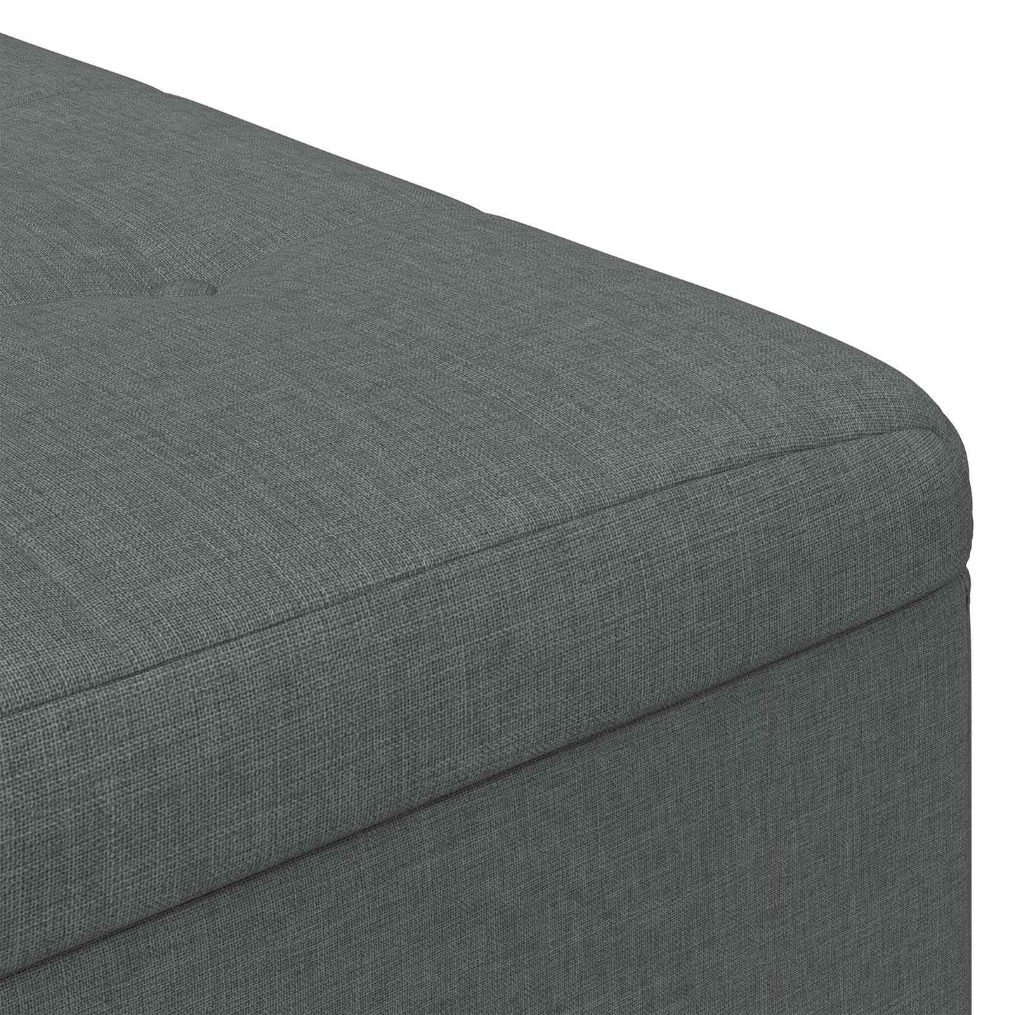 vidaXL Οθωμανικό αποθήκευσης Σκούρο Γκρι 80 x 80 x 45 cm ύφασμα